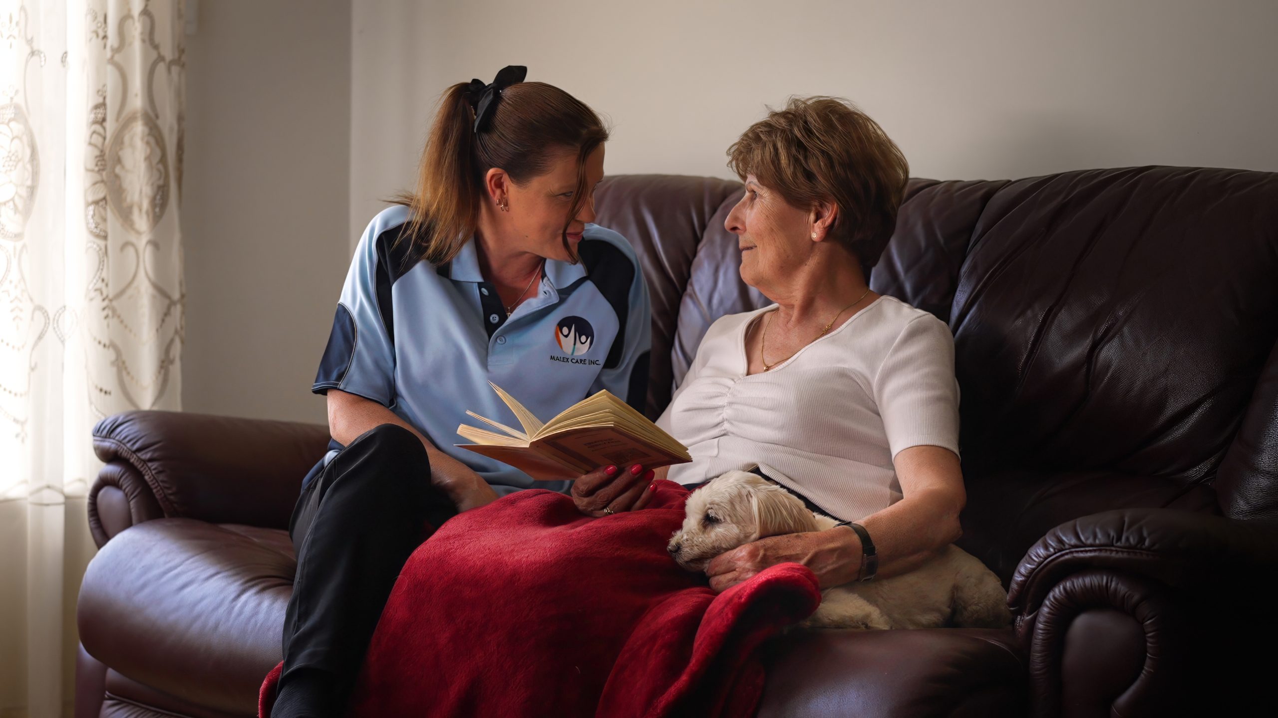 Malex Care Support Worker and Client